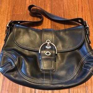 Authentic Coach all leather shoulder bag